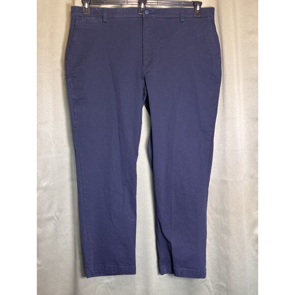 Duluth Trading Men’s 44x32 Navy Flex Ballroom Khaki Flex Utility Fit Chino Pants - Picture 1 of 9